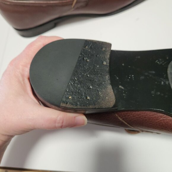 Calibrate Mstroy Horsebit Loafers Pebbled Leather Brown Men's 9M Slip-On - Picture 13 of 16